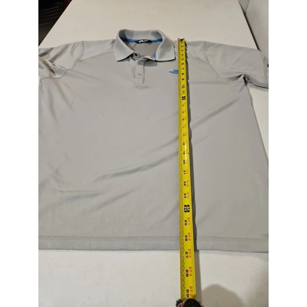 The North Face Men's Large Gray Performance Polo Shirt Short Sleeve (1841